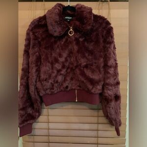 🆕Express Burgundy Color Jacket Size XS 🥰